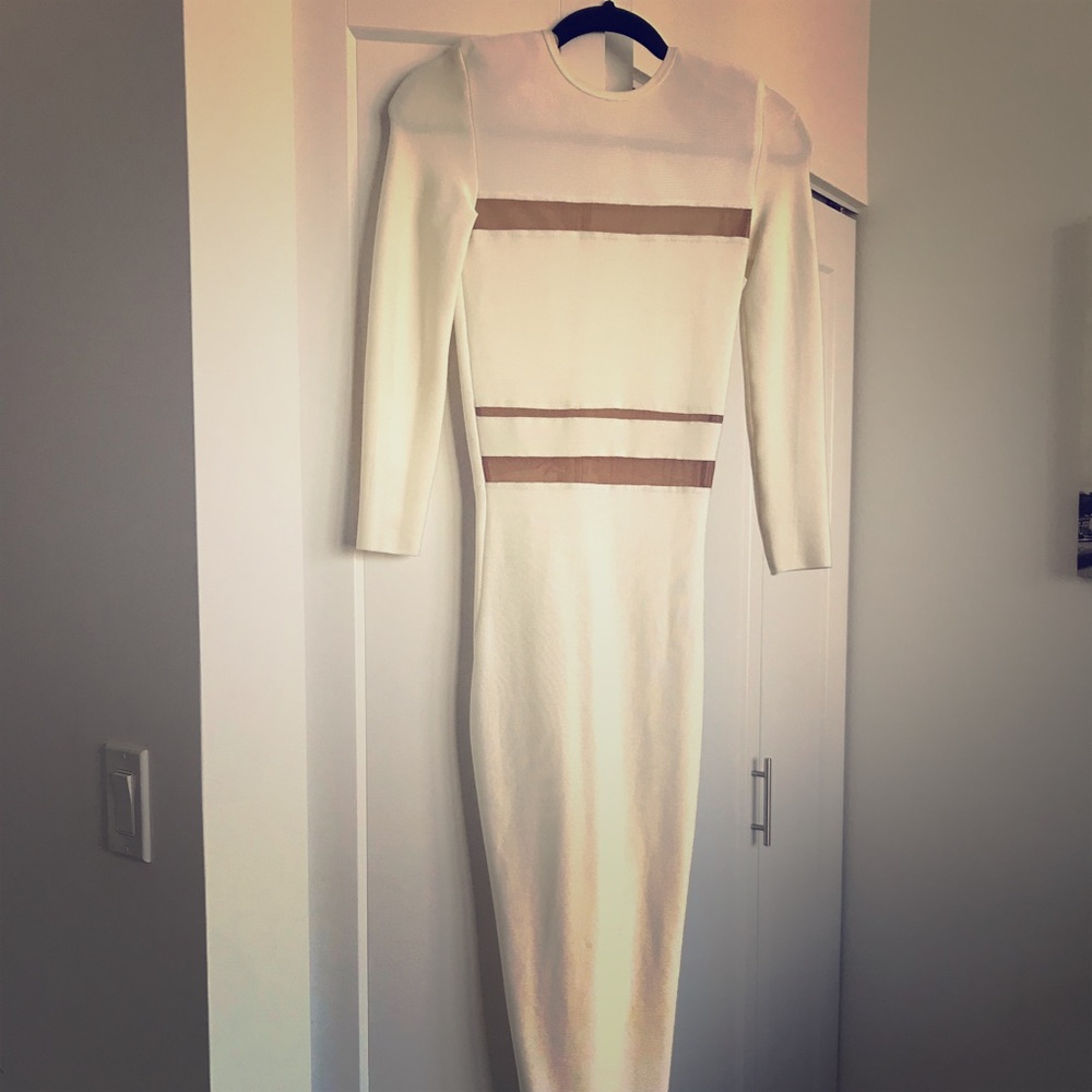House of CB white long dress